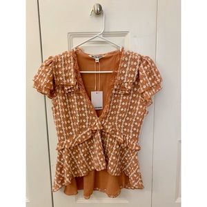 NWT Walter Baker lace top xs